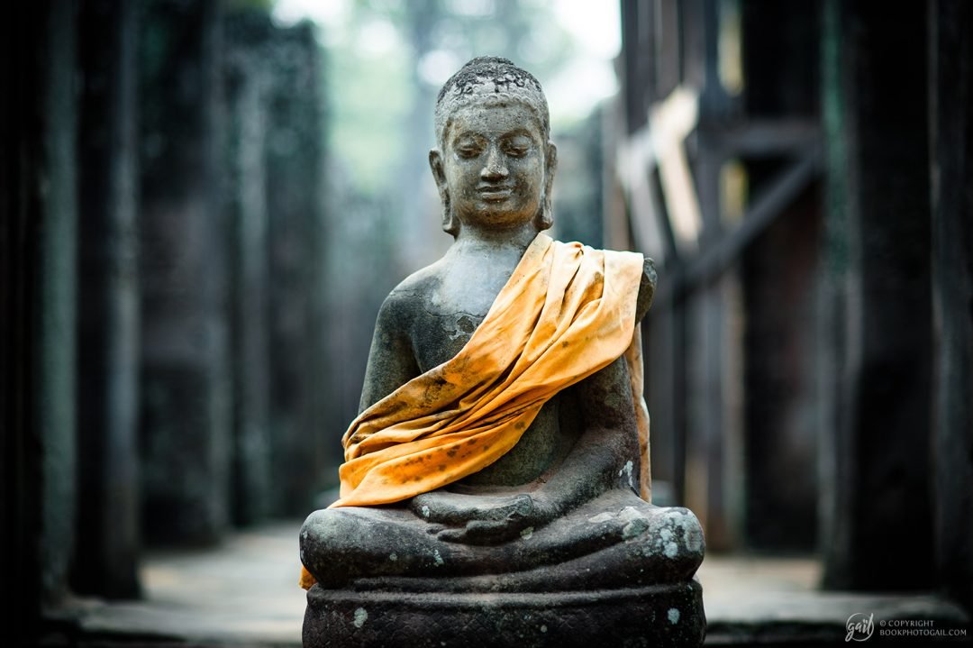 Statue de Bouddha au temple d'Angkor Thom