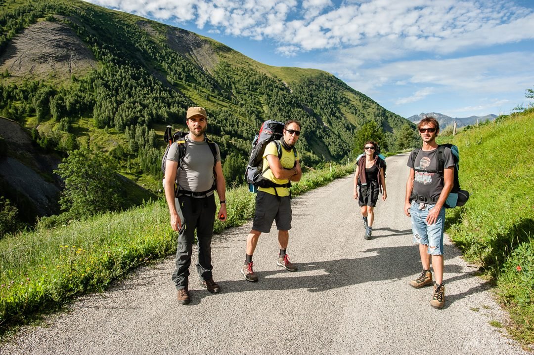 Photo de groupe au départ de la randonnée